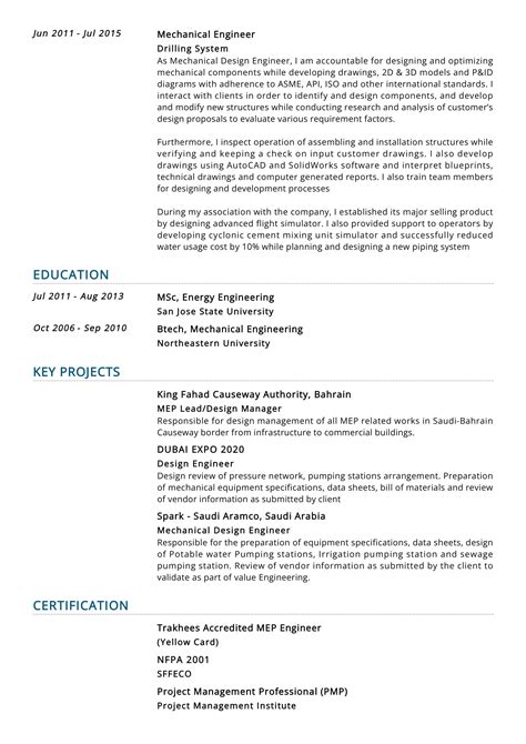 Senior Mechanical Engineer Sample Resume in 2025 - ResumeKraft