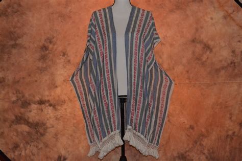 Womens Serape Shawl Mexican Blanket Zerape Or Jorongo Etsy