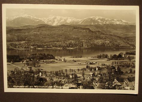 Alte Foto Ak Ansicht Krumpendorf W Rthersee Mittagskogel N Bad