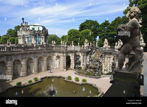 Dresden Zwinger Nymphenbad Dresden Saxony Germany Stock Photo Alamy