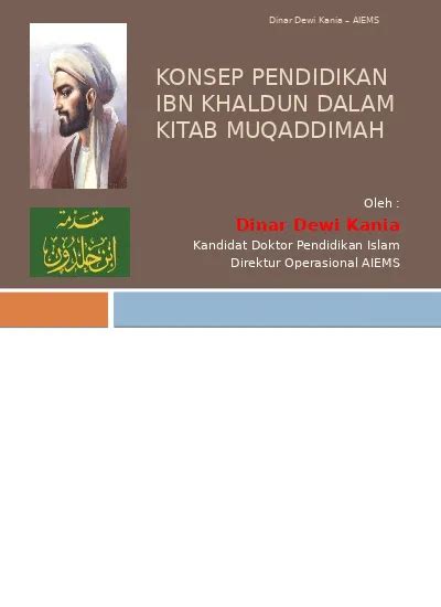 Konsep Pendidikan Ibn Khaldun Dalam Kitab Muqaddimah