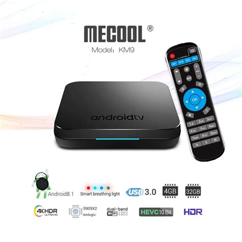 MECOOL KM9 TV Box Android 8 1 Amlogic S905X2 4GB LPDDR4 32GB EMMC ROM