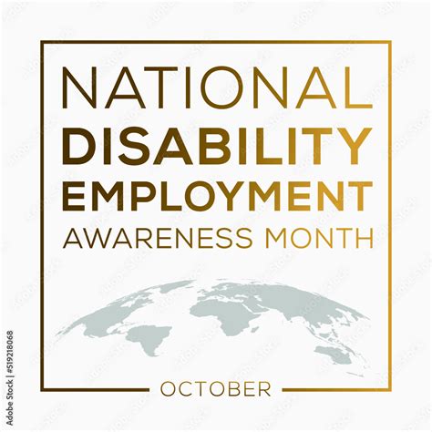 National Disability Employment Awareness Month Held On October Stock