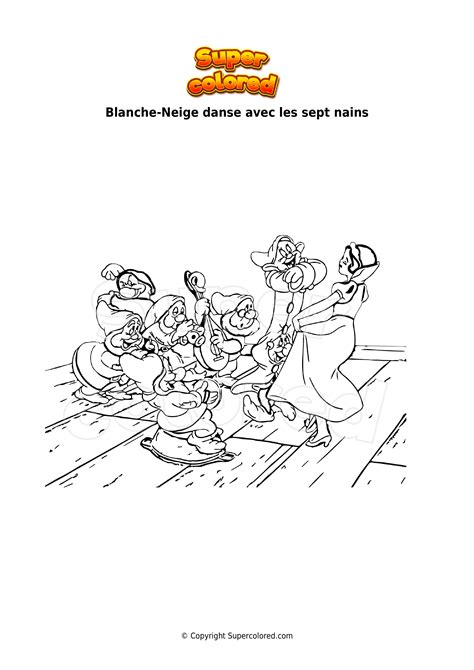 Coloriages Blanche Neige Et Les 7 Nains Supercolored