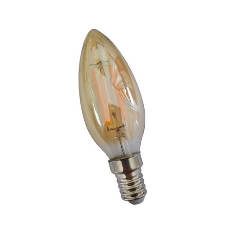 Lâmpada Filamento Led Vela Balão 4W Bivolt E14 2200K Embu Led Paris Luz