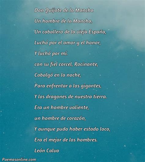 Mejores Poemas De Don Quijote De La Mancha Poemas Online