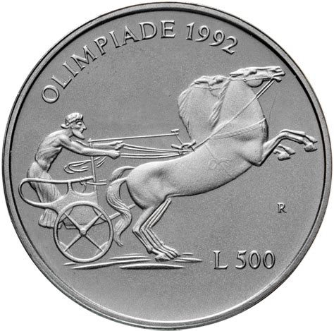 Монета Сан-Марино 500 лир (lire) 1992 "XXV летние Олимпийские Игры ...