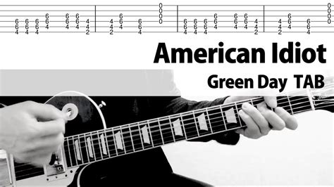 【tab】american Idiot Green Day Guitar Cover Wlyrics Youtube