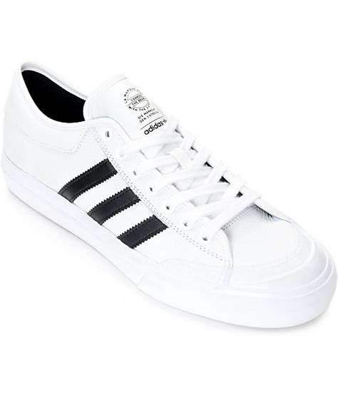 Adidas Matchcourt White And Black Leather Shoes Zumiez