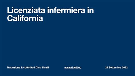 Licenziata Infermiera In California YouTube