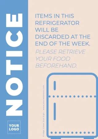 Free Fridge Clean Out Sign Templates