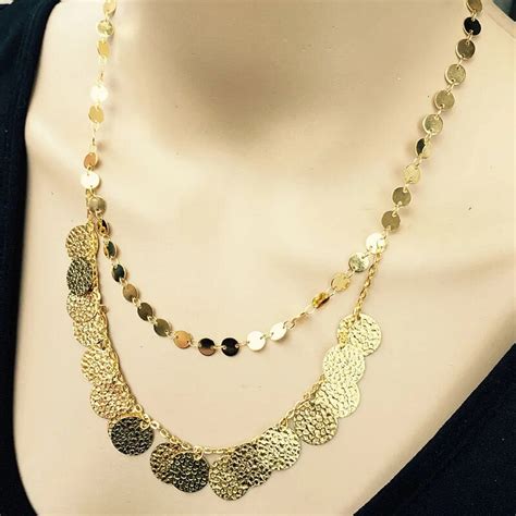 Multi Layer Sequins Pendant Exquisite Colares Colar Feminino Necklace