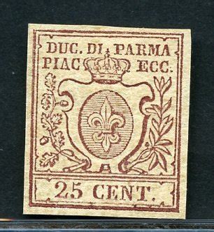 Italian Ancient States Parma 1857 25 Cents Lilac Brown Catawiki