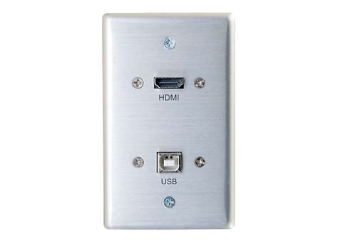 C2g Hmdi And Usb B Pass Through Wall Plate Single Gang Mounting Plate 39874 Cables