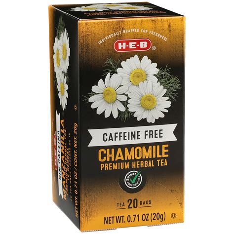 H E B Premium Caffeine Free Chamomile Herbal Tea Bags Shop Tea At H E B