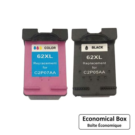 Remanufactured Hp 62xl Black And Tri Color Ink Cartridge Combo High Yield Economical Box At