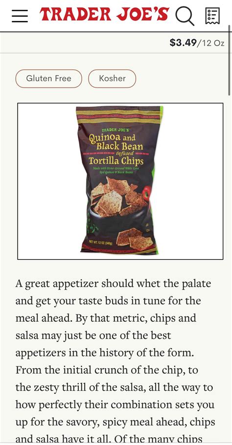 Quinoa and black bean infused tortilla chips : r/traderjoes