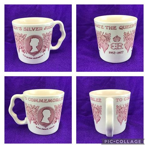 Queen Elizabeth Ii Silver Jubilee Mug Masons Patent Etsy