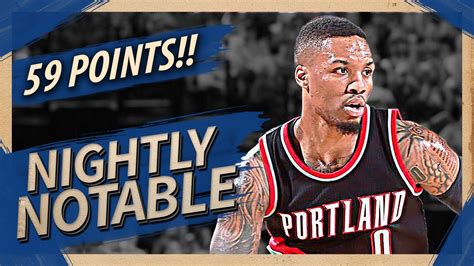 Nightly Notable Damian Lillard Franchise Record 59 Points Highlights