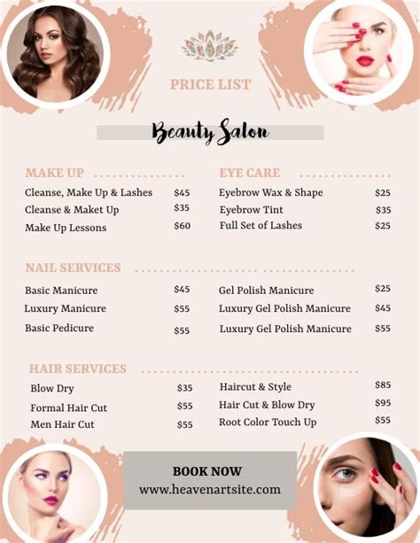 Beauty Salon Price List Artofit