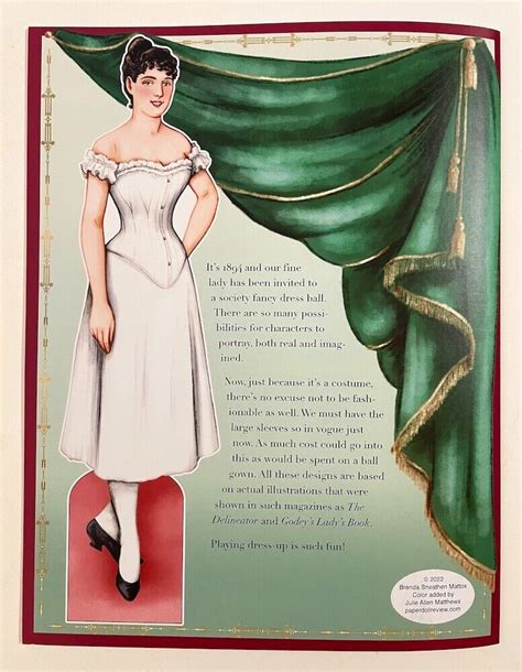 Gorgeous Costumes Victorian Fancy Dress Paper Dolls By Brenda Sneathen