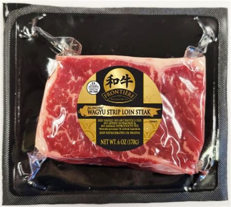 Frontiere Natural Meats Wagyu Beef Strip Loin Steak 6 Oz Frys Food