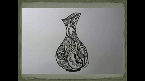 Decorative Pitcher Surahi Pot Doodle Drawing Easy Pencil Drawing