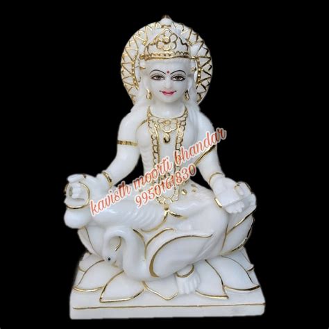 Painted Hindu Marble Gayatri Mata Statue At Rs In Jaipur Id