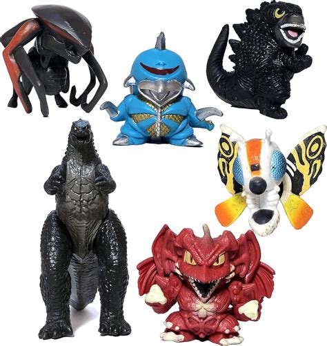 Amazon.com: EZFun Set of 6 Godzilla Toys Movable Joint Birthday Kids 2020 Action Figures ...