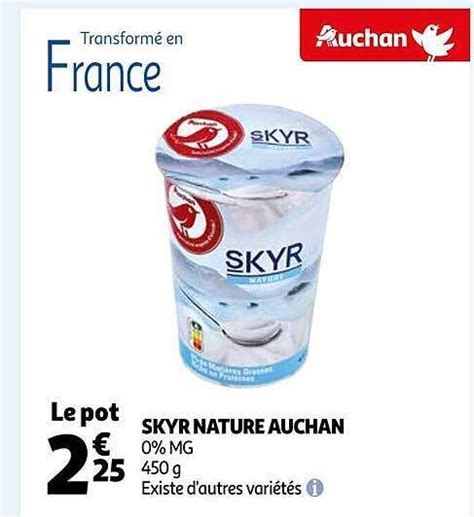 Promo Skyr Nature Auchan Chez Auchan