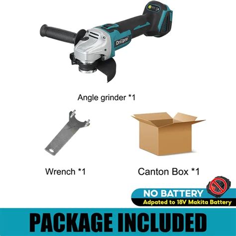 Drillpro V Mm Brushless Impact Angle Grinder Cordless Cutting