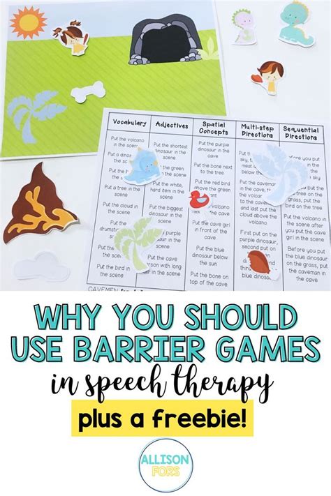 Why You Should Be Using Barrier Games In Speech Therapy Speech Therapy Activities Elementary