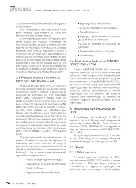 Uma Metodologia Para Implantação De Um Sistema De Gestão De Segurança