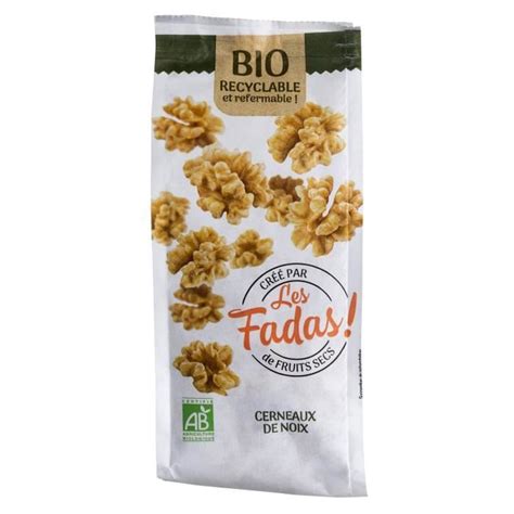 Cerneaux De Noix Bio En Sachet De G X Les Fadas De Fruits Secs