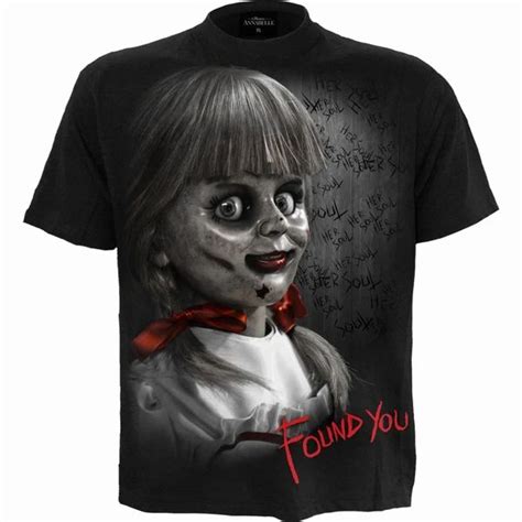 Annabelle Found You T Shirt Black Horror Villains Black And