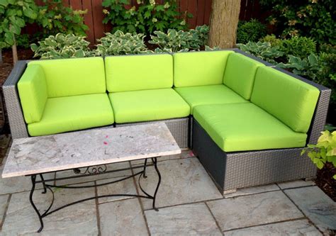 Vivid Green Outdoor Sectional Cushions - Contemporary - Patio - chicago - by Cushion Source