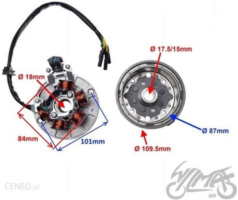 Części motocyklowe Wilmat Iskrownik Stator Yx 140 1P56Fmj Rmt Pit Bike