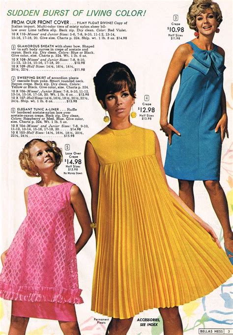 The Swinging Sixties 1968 Dress Fashions From Bellas Hess Fashion