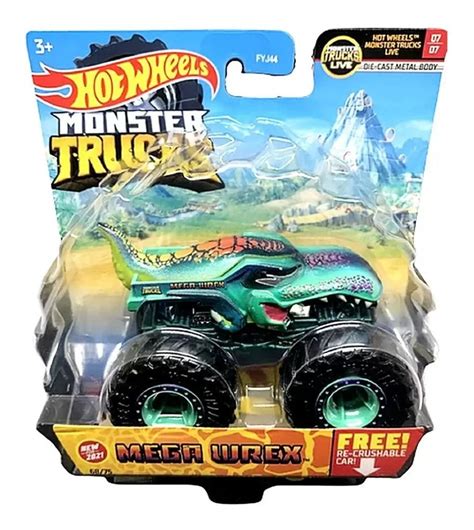 Hot Wheels Monster Trucks Dinossauro Mega Wrex Live Miniatur Frete grátis