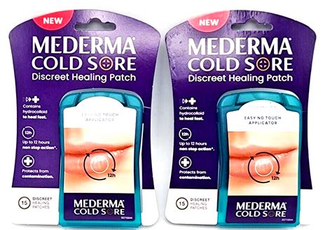 Mederma Cold Sore Patches 15ct Ea Has Hydrocolloid Exp 04 2026 New Lotof2 Ebay