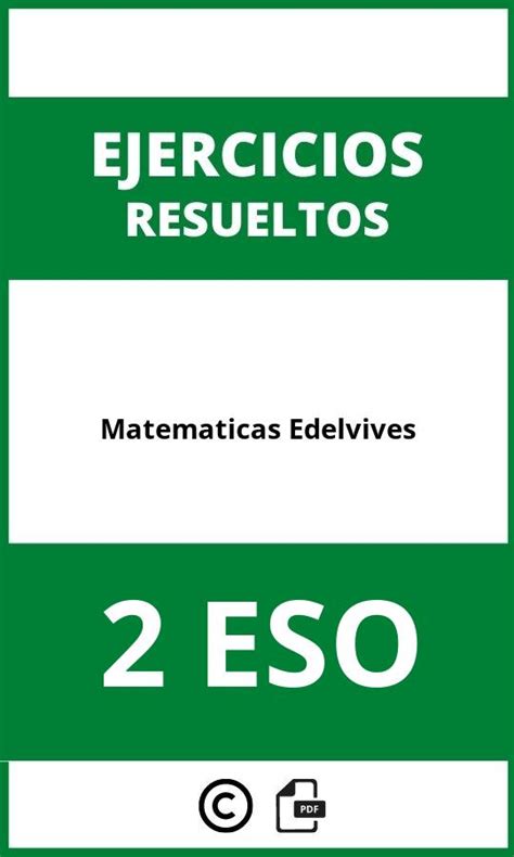 Ejercicios Matematicas 2 Eso Pdf Edelvives 2024