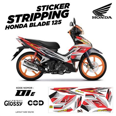 COD Striping Variasi Honda Blade 125 Sticker Decal Blade 125 Stiker