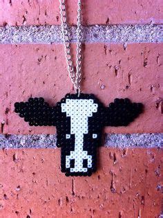 Cow Mini Hama Beads Necklace By Lollipoppinupstore Peler Beads Fusion