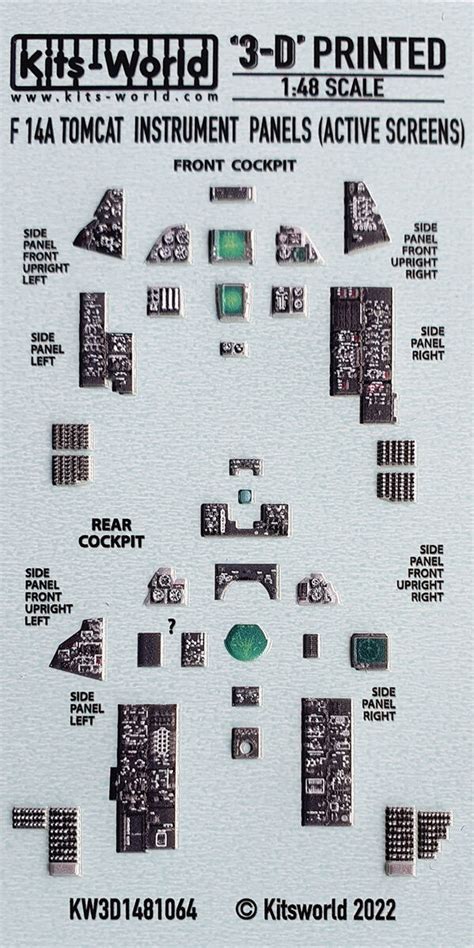 Grumman F A Tomcat Screens On D Full Colour Instrument Panels For