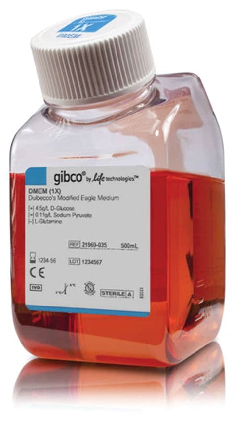 Gibco DMEM High Glucose Pyruvate No Glutamine 500mL Cell Culture