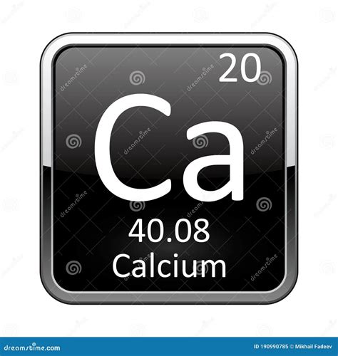 The Periodic Table Element Calcium Vector Illustration Stock Vector