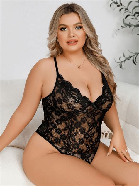 Body Lingerie Plus Size Rendado Sexy Sedu O Shein Brasil