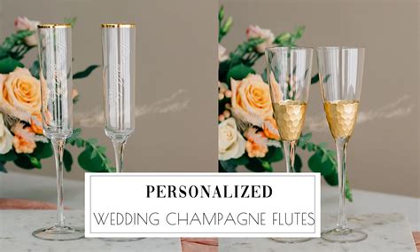 Unique Personalized Wedding Champagne Flutes