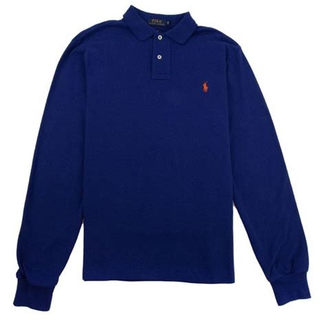 Polo Ralph Lauren Slim Fit Long Sleeve Polo Shirt Elec Blue Onu