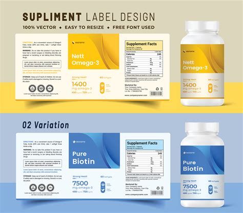Dietary Supplement Label Design at James Oneill blog